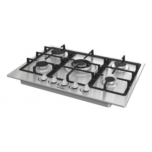 Hisense gm773xf piano cottura a gas da incasso 5 fuochi inox