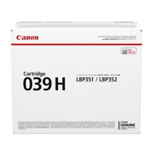 Canon 039 h toner nero per imageclass lbp351dn, lbp351x, lbp352dn, lbp352x; i-sensys lbp351x, lbp352x; satera lbp351i 25.000 pag