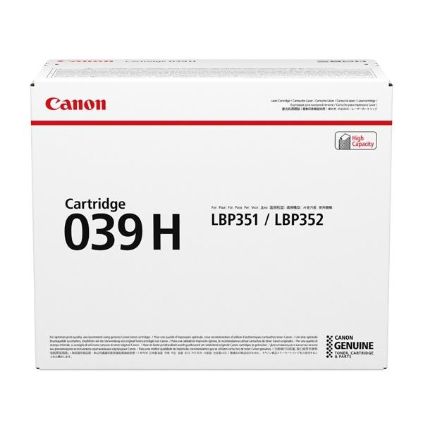 Canon 039 h toner nero per imageclass lbp351dn, lbp351x, lbp352dn, lbp352x; i-sensys lbp351x, lbp352x; satera lbp351i 25.000 pag