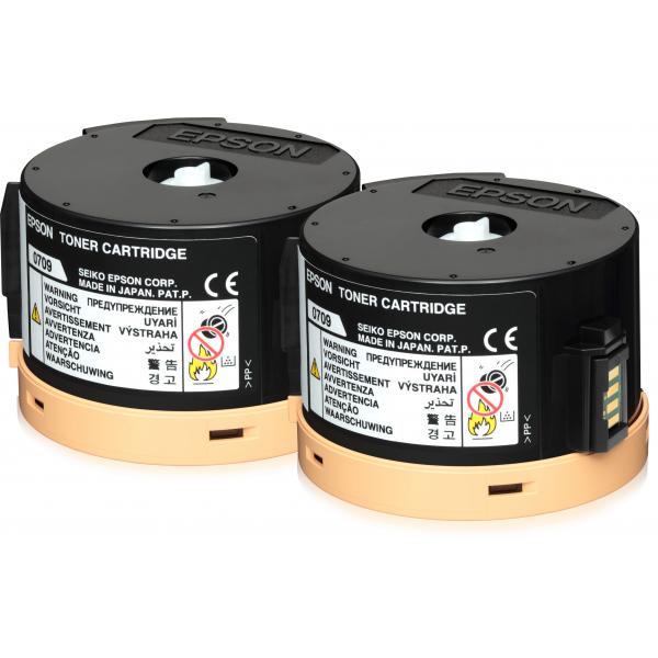 Epson c13s050710 toner nero per workforce al-m200dn workforce al-m200dw confezione doppia