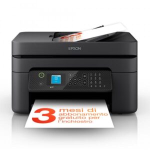 Epson wf-2930dwf stampante multifunzione a4 a getto d`inchiostro (stampa fronte retro, scansione, copia, fax) display lcd 3.7cm, adf, wifi, ethernet, stampa da mobile e su cloud, airprint
