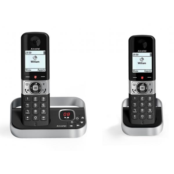 Alcatel f890 voice duo telefono cordless dect con segreteria telefonica + aggiuntivo