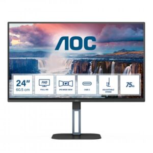 Aoc v5 24v5c 23.8 led ips full hd 16:9 75hz 1ms wide frameless freesync hub usb usb-c hdmidisplayport altoparlanti incorporati black