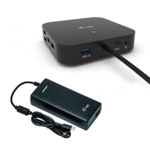 I-tec usb-c dual display docking station con power delivery 100w e caricatore universale 112w