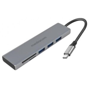 Mediacom md-c302 docking station usb-c to 3*usb3.0/sd/microsd