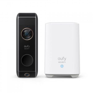 Eufy e8213 security video doorbell 2 pro con homebase, doppio rilevamento del movimento, rilevamento dei pacchetti, 2k hd, riconoscimento famiglia,