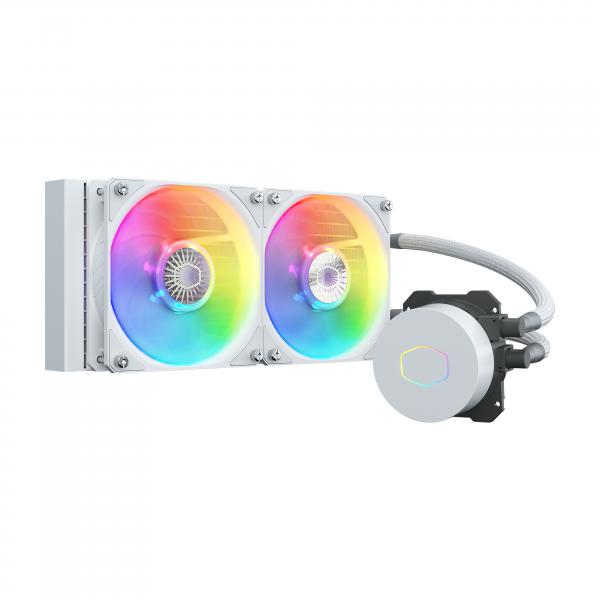 Cooler master dissipatore a liquido masterliquid ml240 argb white edition v2 enhanced for efficiency
