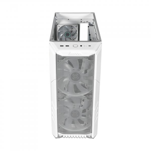 Cooler master case haf500 mid-tower e-atx argb side panel bianco