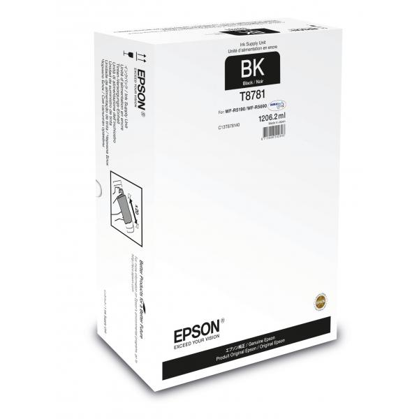 Epson t8781 1206.2 ml nero ricarica inchiostro per workforce pro wf-r5190, wf-r5190dtw, wf-r5690, wf-r5690dtwf, wf-r5690dtwfl