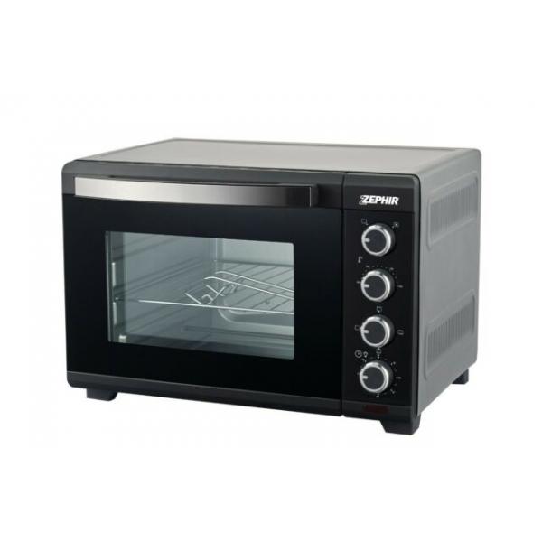 Zephir zhc42s fornetto elettrico 42lt con ventilazione interna 1600w selettore di cottura e temperatura con timer nero silver