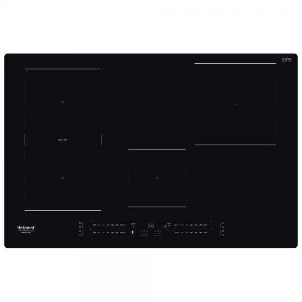 Hotpoint hs 1677c ne piano cottura a induzione 4 zone flexizone 77 cm nero