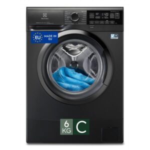 Electrolux ew6sblack serie 600 lavatrice slim carica frontale classe energetica c capacita` di carico 6 kg centrifuga 1000 giri profondita` 37,8 cm motore inverter dark silver