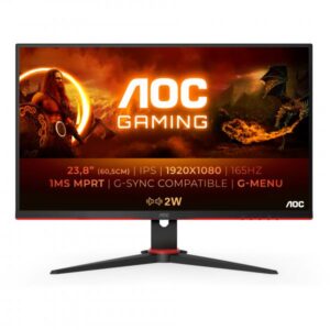 Aoc 24g2spu-bk monitor pc 23.8`` 1920x1080 pixel full hd nero-rosso