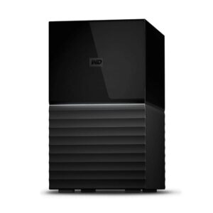 Wd my book duo wdbfbe0280jbk array unita` disco rigido 28tb 2 alloggiamenti hdd 14tb x 2 usb 3.1