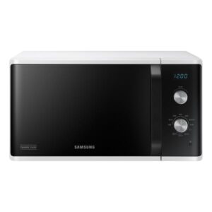 Samsung mg23k3614aw/et forno a microonde grill dual dial 23l 800w grill 1100w mecanico rivestimento ceramic inside nero bianco