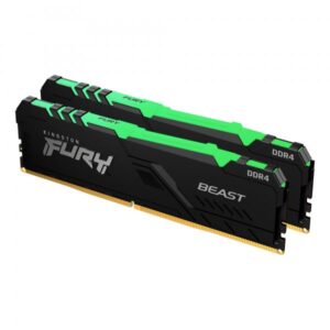 Kingston fury beast rgb 32gb (2x16gb) 2666mhz ddr4 cl16 memoria gaming kit per computer fissi kit da 2 kf426c16bbak2-32