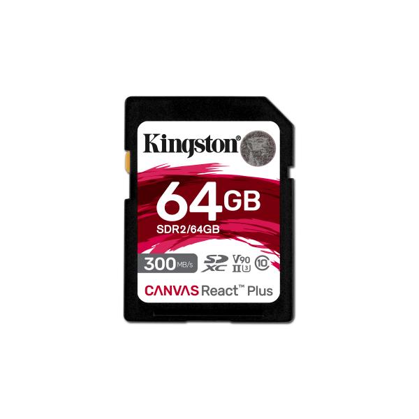 Kingston technology canvas react plus 64gb sd uhs-ii classe 10
