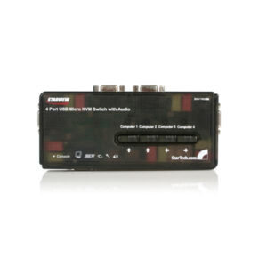 Kit switch kvm usb con audio e cavi 4 porte