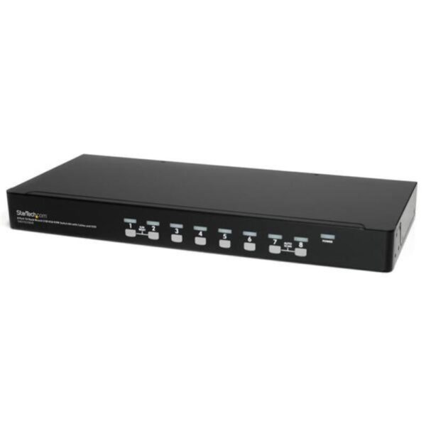 Kit switch kvm usb montabile a rack 1u a 8 porte