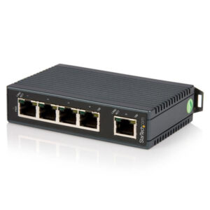 Startech switch di rete commutatore industriale ethernet a 5 porte guida din montabile a parete