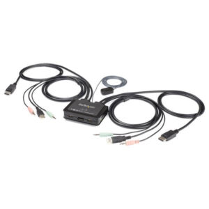 Startech.com switch displayport kvm 4k a 60hz e 2 porte con cavi integrati