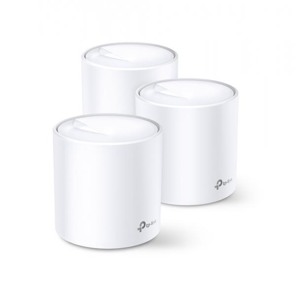 Tp-link deco x20 wi-fi 6 wi-fi mesh, dual band ax1800, modalita` router e access point, 2 porte ethernet gigabit, sostituisce router e extender, 3 pezzi con copertura fino a 540 mq, compatibile con alexa