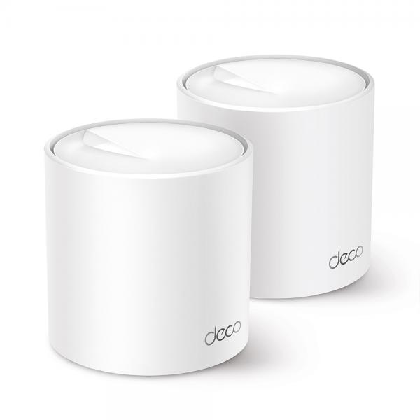 Tp-link deco x60 sistema mesh wi-fi 6 dual band ax3000 1xporta lan 1xporta gigabit ethernet 2pz bianco