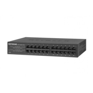 Netgear gs324 switch non gestito gigabit ethernet 10-100-1000 supporto power over ethernet nero