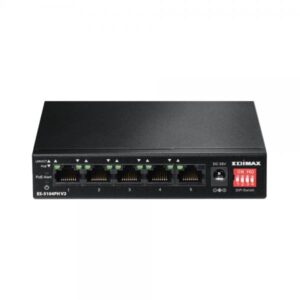 Edimax 5 port fast ethernet con 4 porte poe+ e switch dip