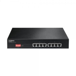 Long range 8-port fast ethernet poe+ switch with dip switch