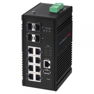 Industrial 8-port gigabit poe+ managed switch 4 sfp slots