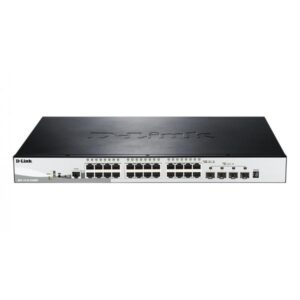 D-link dgs-1510-28xmp switch gestito l3 24 x 10/100/1000 (poe+) + 4 x 10 gigabit sfp+ poe+ (370 w)