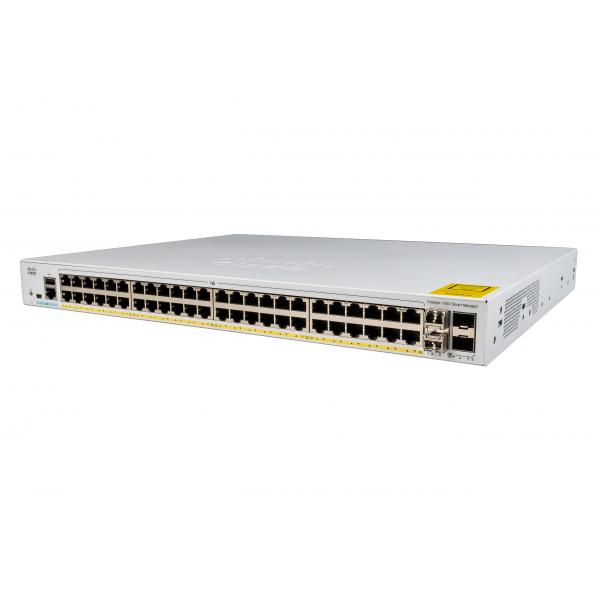 Cisco catalyst 1000-48fp-4g-l switch gestito l2 48 x 10/100/1000 (poe+) + 4 x gigabit sfp (uplink) poe+ (740 w) montabile su rack