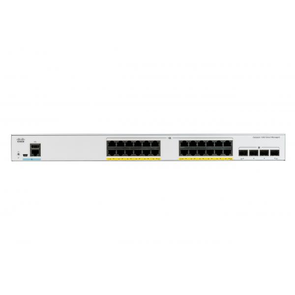 Cisco catalyst 1000 c1000-24p-4g-l switch gestito l2 24 x 10/100/1000 (poe+) + 4 x gigabit sfp (uplink) poe+ (195 w) montabile su rack