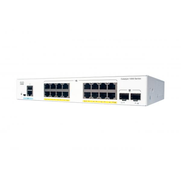 Cisco catalyst 1000-16p-2g-l switch gestito l2 16 x 10/100/1000 (poe+) + 2 x gigabit sfp (uplink) poe+ (120 w) montabile su rack