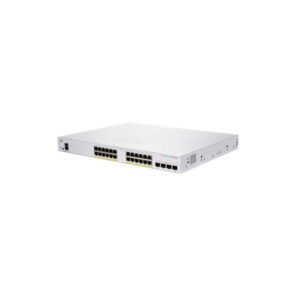 Cisco business 350 series cbs350-24p-4g-eu switch gestito l2/l3 24 x 10/100/1000 (poe+) + 4 x gigabit sfp poe+ (195 w) montabile su rack
