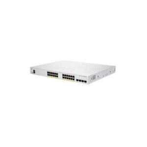 Cisco business 250 series cbs250-24fp-4g-eu switch gestito l2/l3 24 x 10/100/1000 (poe+) + 4 x gigabit sfp poe+ (370 w) montabile su rack
