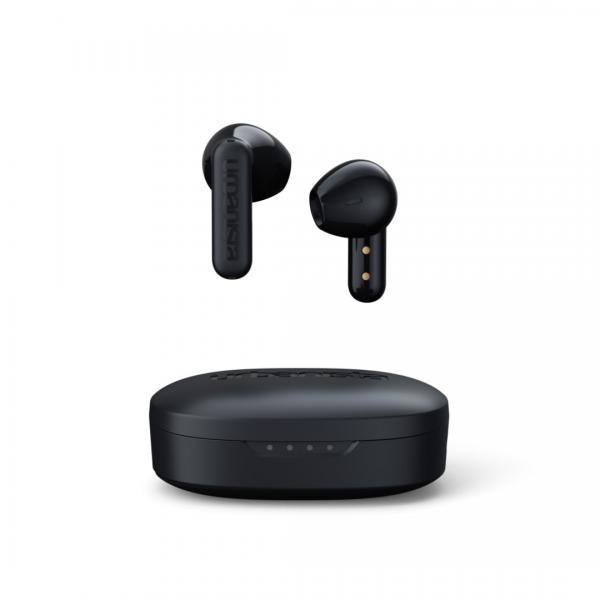 Urbanista copenhagen auricolari wireless ipx4 bluetooth 5.2 con controlli touch microfono con cancellazione del rumore 32h riproduzione custodia di ricarica usb c nero notte