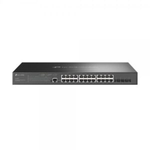 Tp-link jetstream tl-sg3428mp v6.6 switch gestito l2+ - 24 x 10/100/1000 (poe+) + 4 x gigabit sfp - poe+ (384 w) montabile su rack nero