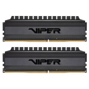 Patriot viper 4 blackout pvb432g360c8k kit memoria ram 32gb totali 2x16gb 3.600mhz tipologia ddr4 tecnologia dimm black