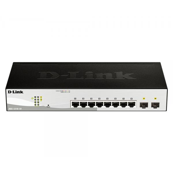 D-link dgs-1210-10-e smart switch gestito 10 porte gigabit solo cavo di alimentazione ue nero-grigio