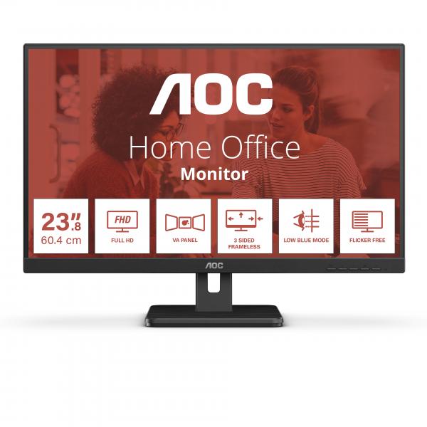Aoc 24e3um monitor pc 23.8`` 1920x1080 pixel full hd nero