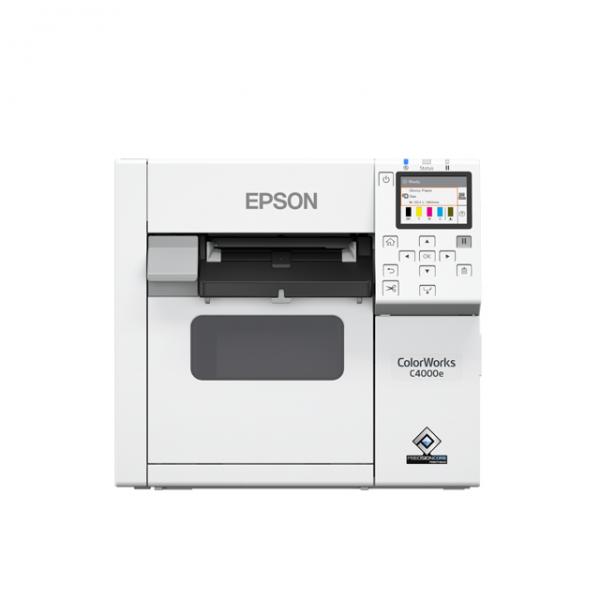 Epson cw-c4000e (bk) stampante per etichette - colore - ink-jet - rullo (10,2 cm) - 1200 x 1200 dpi - fino a 100 mm/sec (mono) / fino a 100 mm/sec (colore) - usb, host usb - taglierina