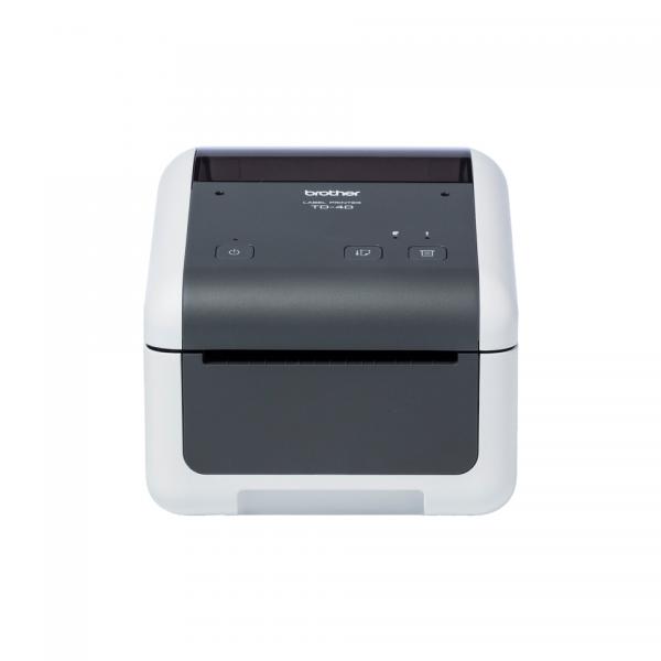 Brother td-4520dn stampante termica professionale per etichette da 4 300x300 dpi con interfaccia lan cablata e tecnologia di stampa termica diretta bianco grigio
