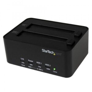 Startech docking station per dischi rigidi usb 3.0 a sata da 2,5-3,5 e duplicazione hdd-ssd indipendente