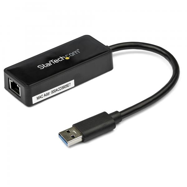 Startech adattatore usb 3.0 a ethernet gigabit nic con porta usb - nero