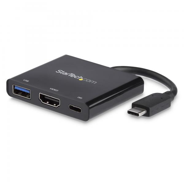 Adattatore multifunzione usb-c a hdmi 4k con fornitura di alimentazione e porta usb-a