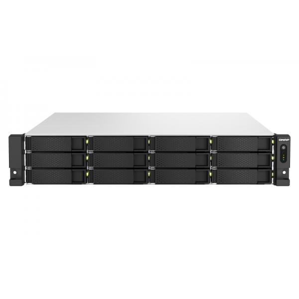 Qnap ts-h1887xu-rp nas chassis rack 2u intel xeon e-2334 3.4ghz ram 16gb-18 bay hdd/ssd 2.5/3.5-lan 100/1000/2500 mbps-colore nero