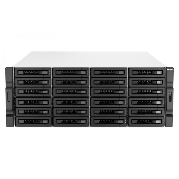 Qnap ts-h3087xu-rp nas chassis rack 4u intel xeon e-2378 2.6ghz ram 64gb-30 bay hdd/ssd 2.5/3.5-lan 100/1000/2500 mbps colore nero