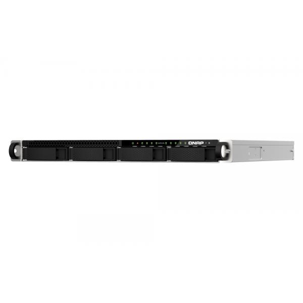 Qnap ts-h987xu-rp-e2334-16g nas chassis rack 1u xeon e-2334 3.4ghz ram 16gb-9 bay hdd/ssd 2.5/3.5-4 porte lan rj/45 100/1000/2500/5000/10000 mbps colore nero/silver
